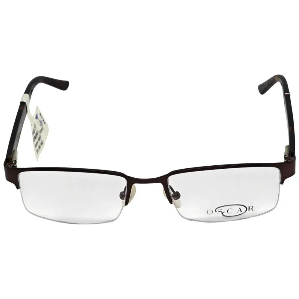Oscar de la Renta OSM837WM Eyeglass Frames Semi Matte Brown 53-18-140 Half‎ Rim